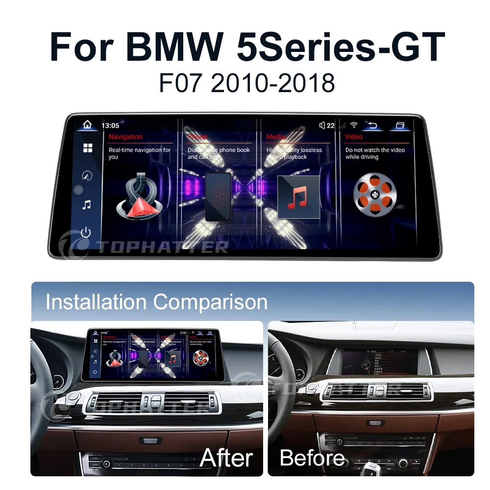 For BMW 5 Series GT F07 2010-2018 12.8