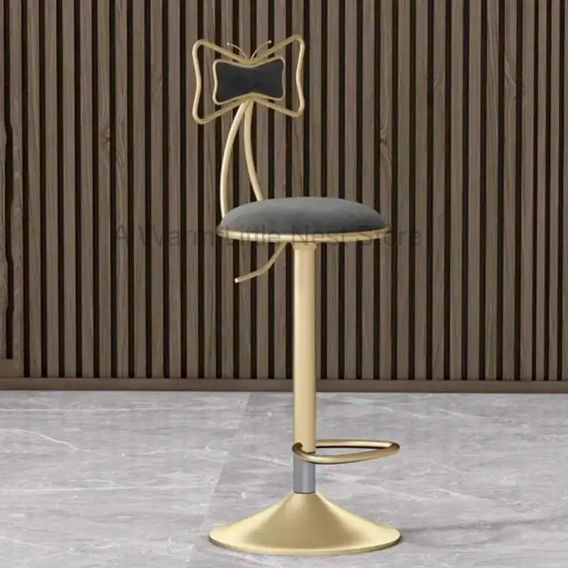 

Modern Minimalistic Bar Stool Gold Leg Swivel Adjustable Bar Chair Metal Design Silla Alta Para Barra Restaurant Furniture