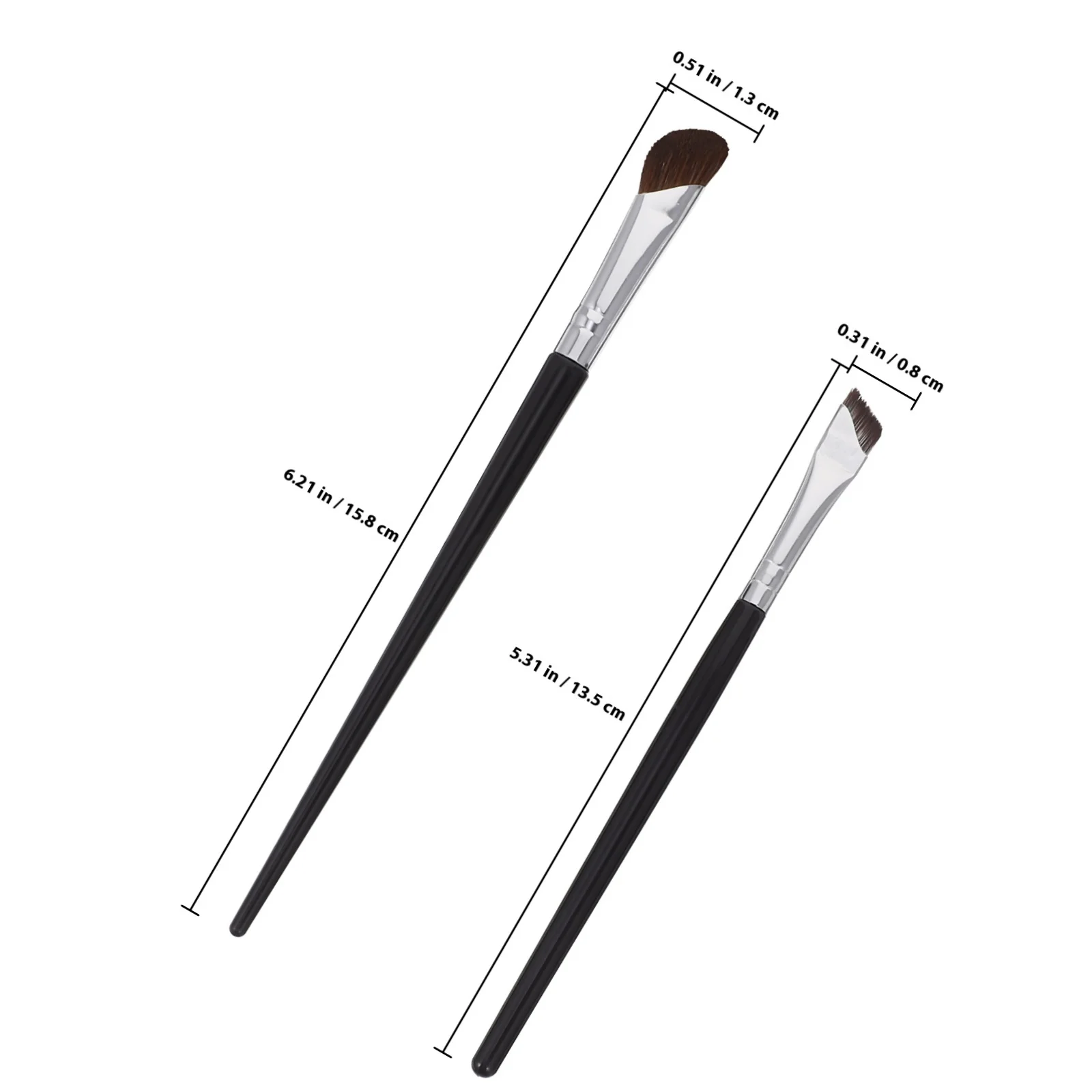 مجموعة فرش الحواجب مكونة من 4 قطع، فرشاة مكياج ناعمة بزاوية لظلال العيون والأنف، تطبيق دقيق للاستخدام اليومي