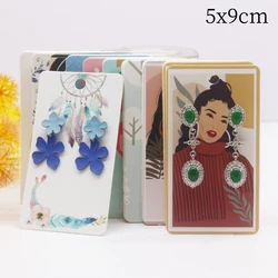 50pcs 5x9cm Earrings Cards Paperboard Jewelry Newest Arrived Popular Display Cardboard Hot Sale Fashion Design Delicate  Cards