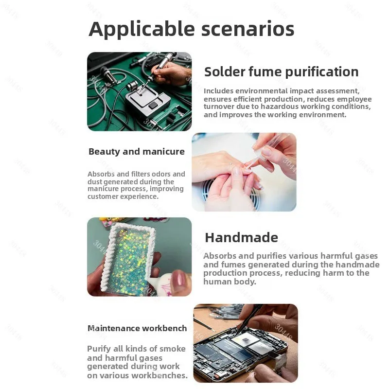 Soldering Smoke Purifier Filter Dust Collector Exhaust Fan - Compact Desktop Industrial Indoor Equipment