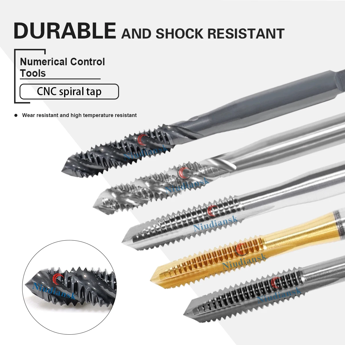 

CNC Spiral Snail Tip Tap M3 M4 M5 M6 M8 M10 M12 Top Straight Groove Silk Attack Special Thread Tapping Machine For Machine Taps