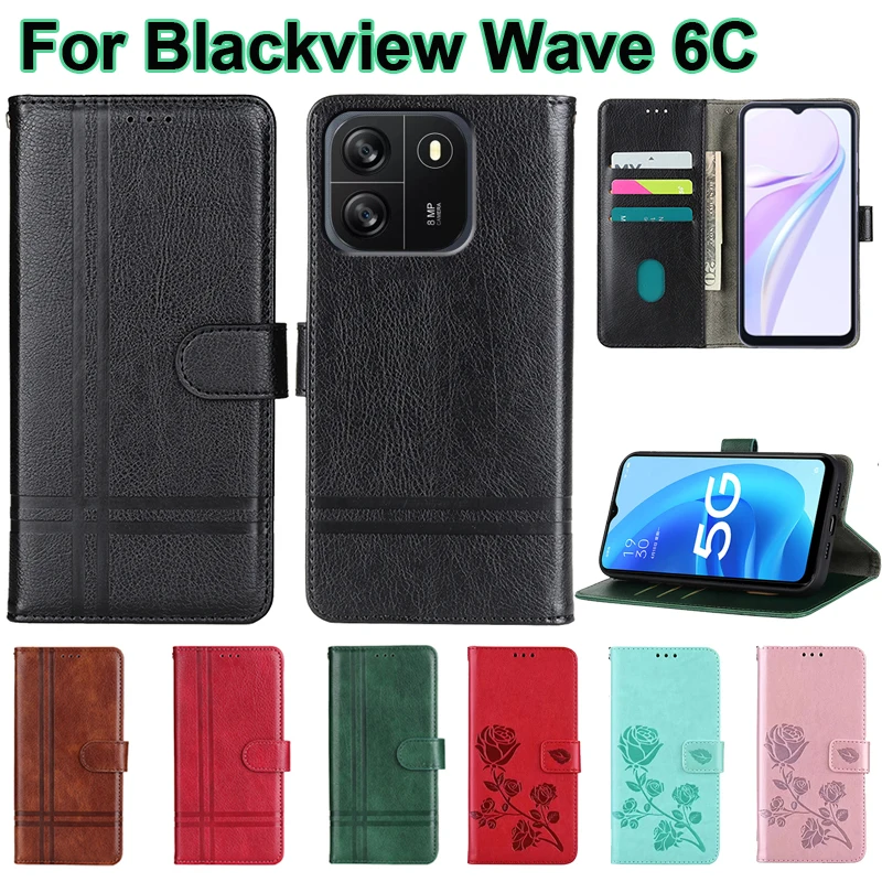 

Magnetic Wallet Case For Blackview Wave 6C чехол Leather Capa Flip Phone Cover For Carcasas Blackview Oscal Flat 1C Mujer Hoesje