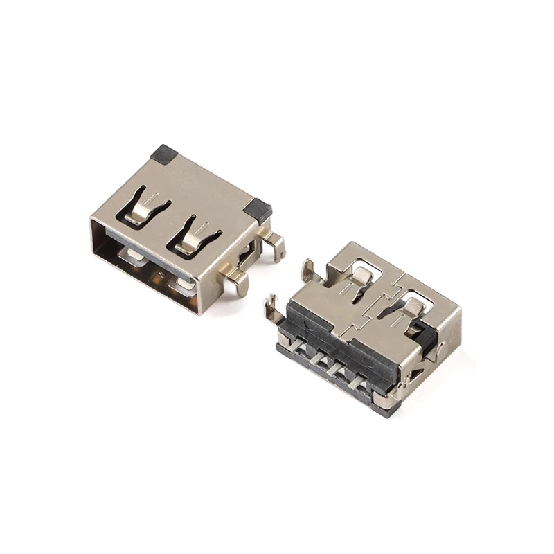 100 шт./лот Разъём USB AF10.6/4-контактный, тип A (поверхностный монтаж, заподлицо, без бортиков)