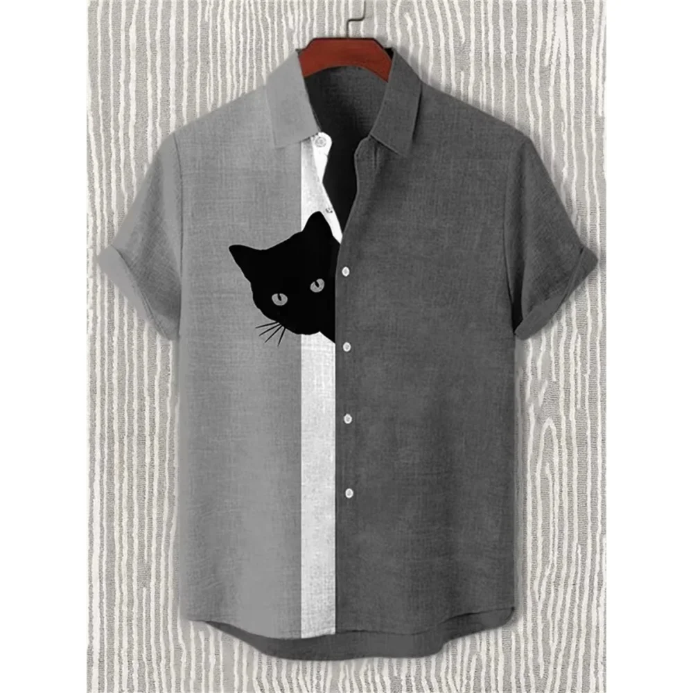 Men's Blue White Classic Plaid Stripes Pattern Print Shirt Casual Tops Summer Daily Streetwear Casual Fashion Comfortable Shirts
