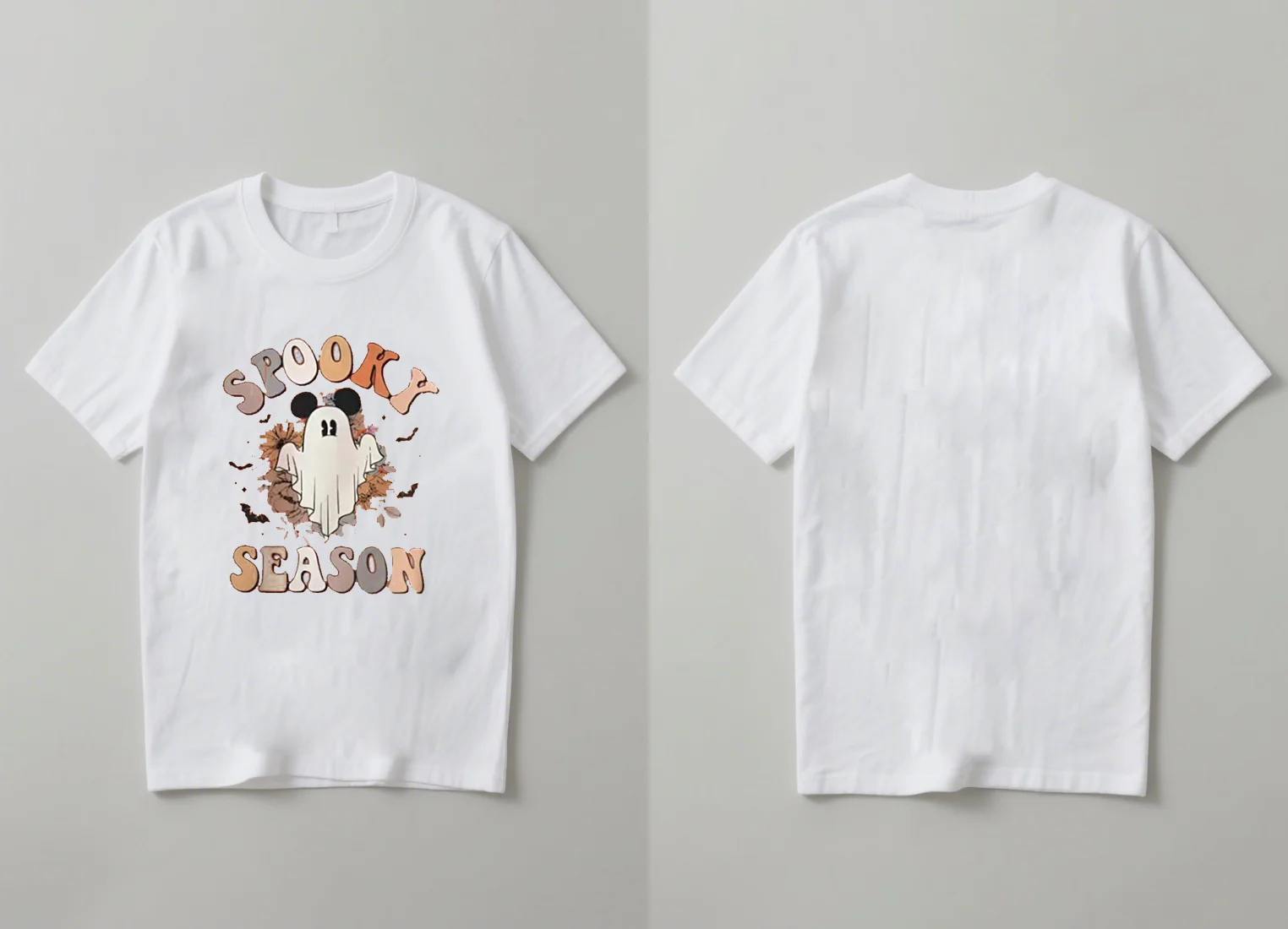 

2025 Новая модная футболка с короткими рукавами и принтом «Призрак моторошного сезона», повседневная футболка унисекс