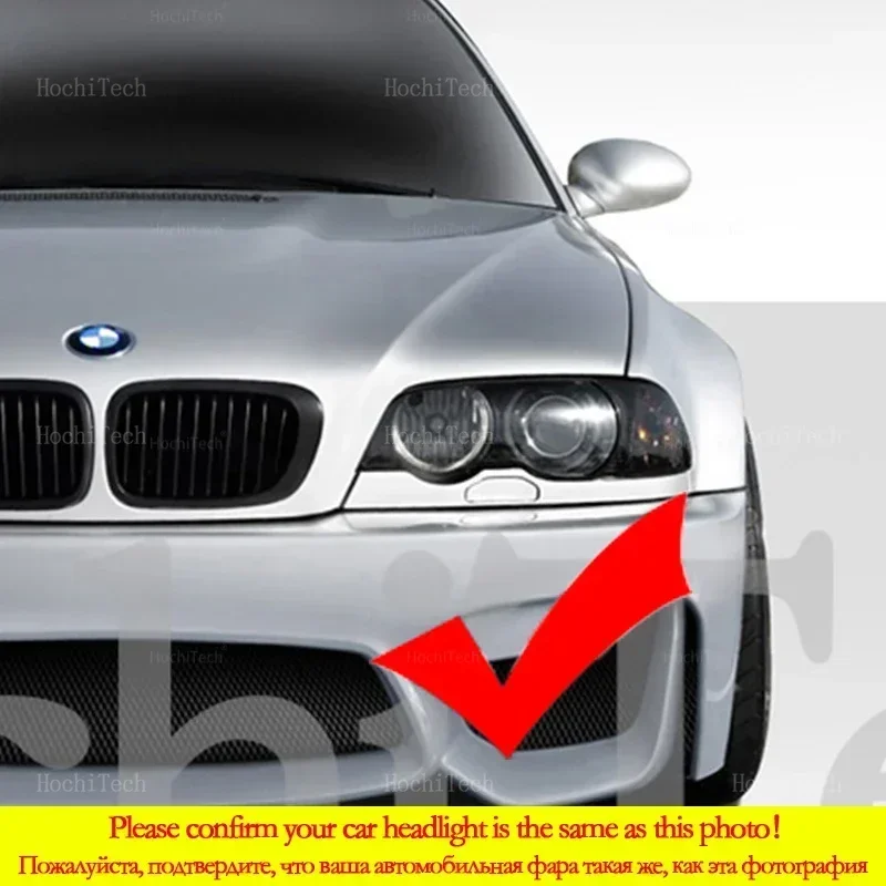 For BMW E46 1999-2005 Playable Multi Colors DTM style Light LED Angel Eyes Rings Kit with APP control turn signal DRL