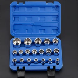 NEW 12 Point Wrench Set  Hex Torx 8-32mm Lock Socket Torx Splined Bit Socket Set 1/2” Hex Socket Repair Tool Kit