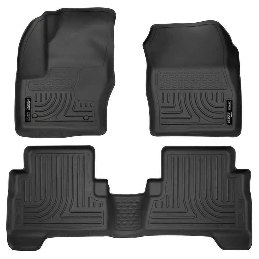 

Weatherbeater Floor Mats Fits 2013 2019 Ford Escape 2013 2018 Ford CMax Front amp 2nd Row, 3pc Black 99741