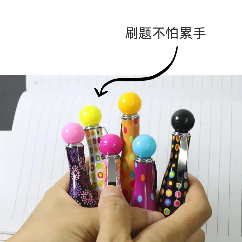 Short Mini Bowling Ball Student Six-Color Mixed Twist Ballpoint Pen