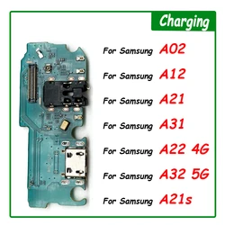 USB 충전기 포트 잭 도크 커넥터 충전 보드 플렉스 케이블, 마이크 포함, 삼성 A02 A02S A12 A21 A22 A32 4G 5G, 신제품