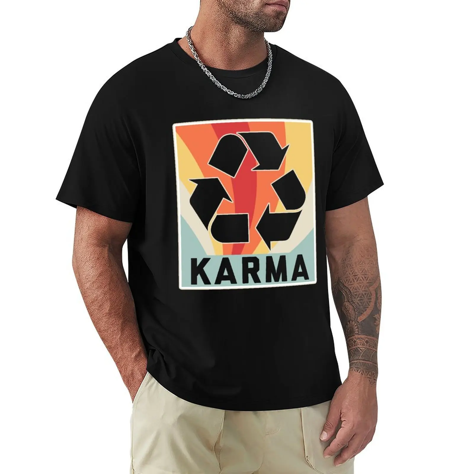 

Karma Retro T-Shirt customizeds oversized t shirts for men graphic