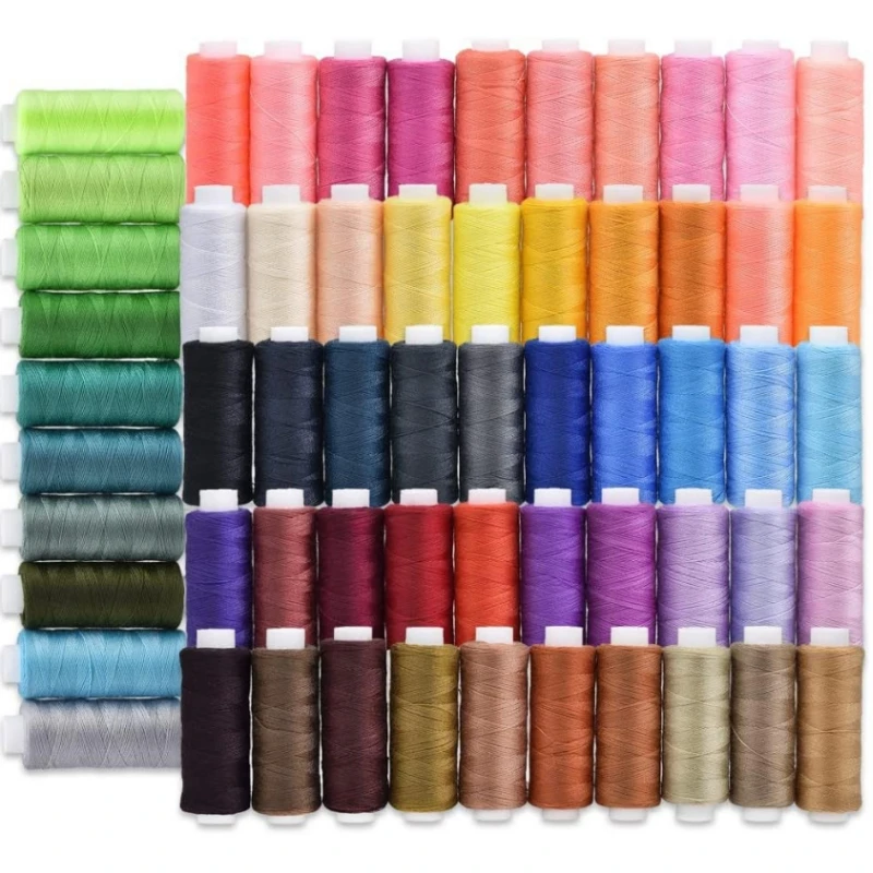 1 Set Of 6 Colors 402 Sewing Thread Set Polyester Embroidery Thread Kit 360M Each Spool for DIY Craft Home Machine Jewelry Acces