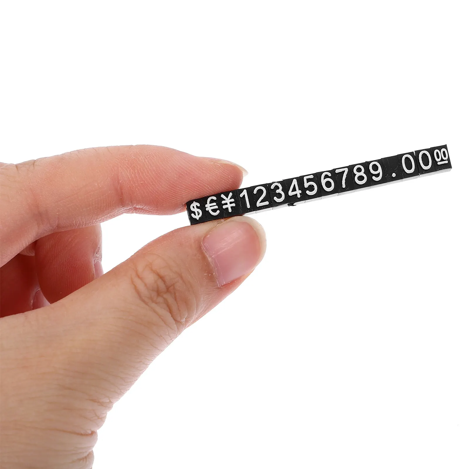 

10Sets ABS Price Display Cube Stand for Jewelry Retail Counter Adjustable Price Tag Block Elegant Pricing Label for Stores