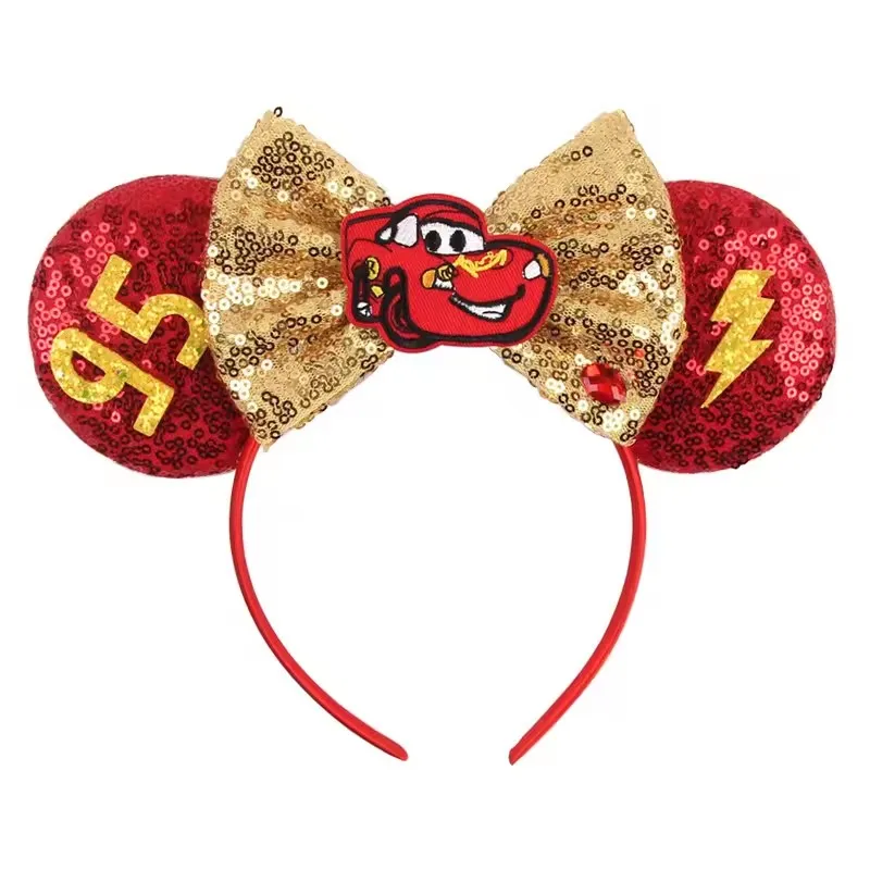 Auto's Mickey Mouse oorhoofdband 95 Flash haaraccessoires pretpark aankleden jongen hoofddeksels vakantie haaraccessoires
