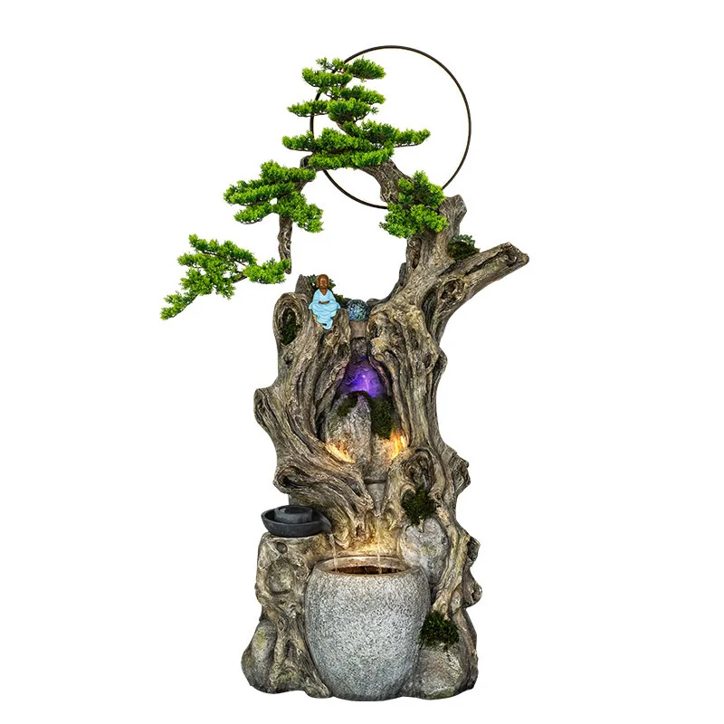 Fountain Country Ornament for Home Living Room Entryway Courtyard Landscape Decoration