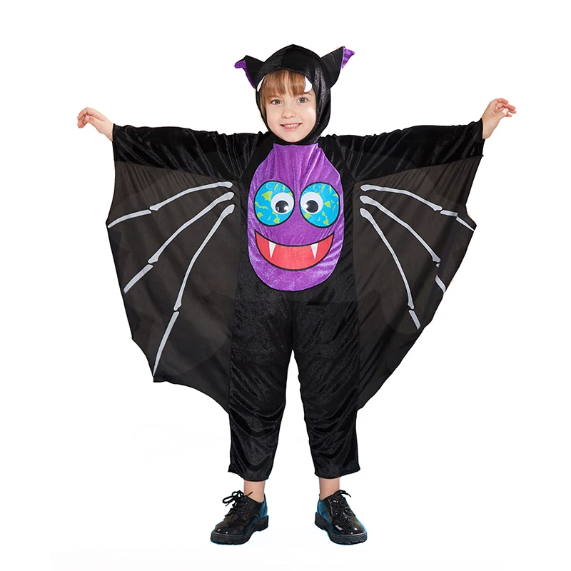 Baby Jongens Leuke Vampire Halloween Kostuum Baby Bat Print Cosplay Jumpsuit Carnaval Pasen Purim Fancy Dress