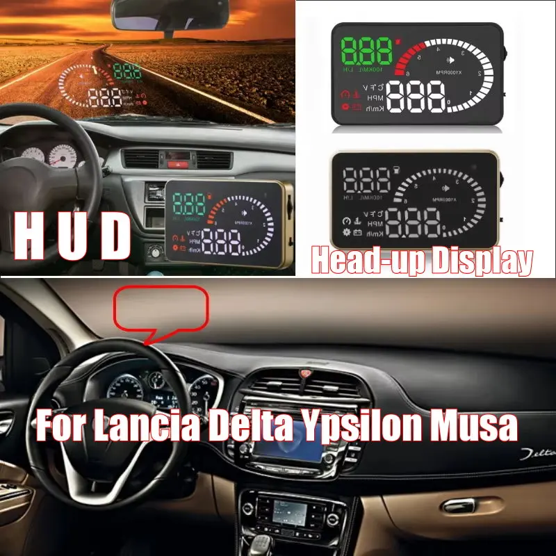 

Для Lancia Delta, Ypsilon, Musa, Lybra, Phedra, Thesis 2005-2025: Автомобильный HUD-дисплей (проектор на лобовое стекло) для безопасного вождения