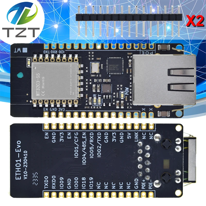 tzt esp32 c3 enlightenment display module wi fi bluetooth ethernet internet of things gateway atualizado wt32 eth01 evo em 1 01