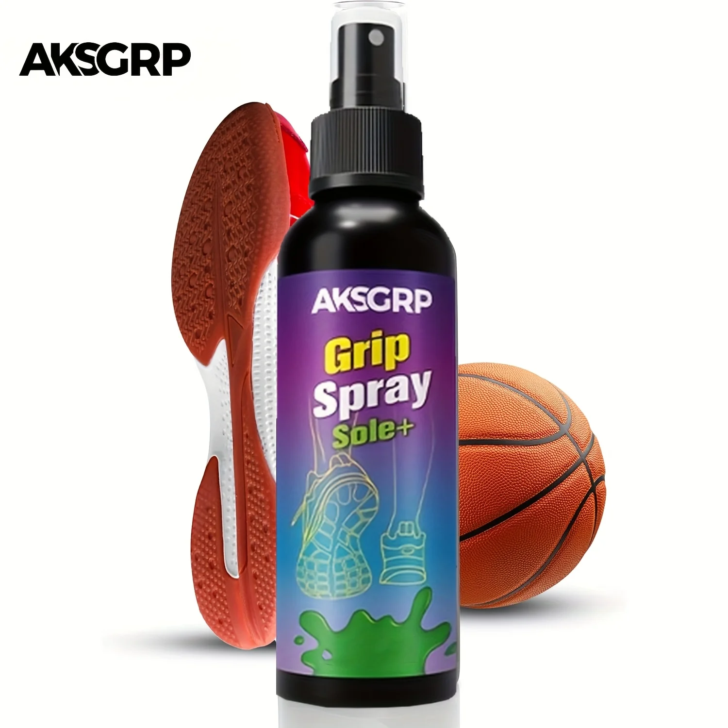 بخاخ قبضة حذاء كرة السلة 30/120 مل - يحسن الجر وحيد وقبضة المحكمة - يجدد ويطيل عمر الأحذية الرياضية، ومحسن الأداء #4