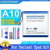 9100mAh GUKEEDIANZI Battery For Teclast Tpad A10S A10 A10T M2 T13 T15 T10 T20 T30 Big Power Bateria