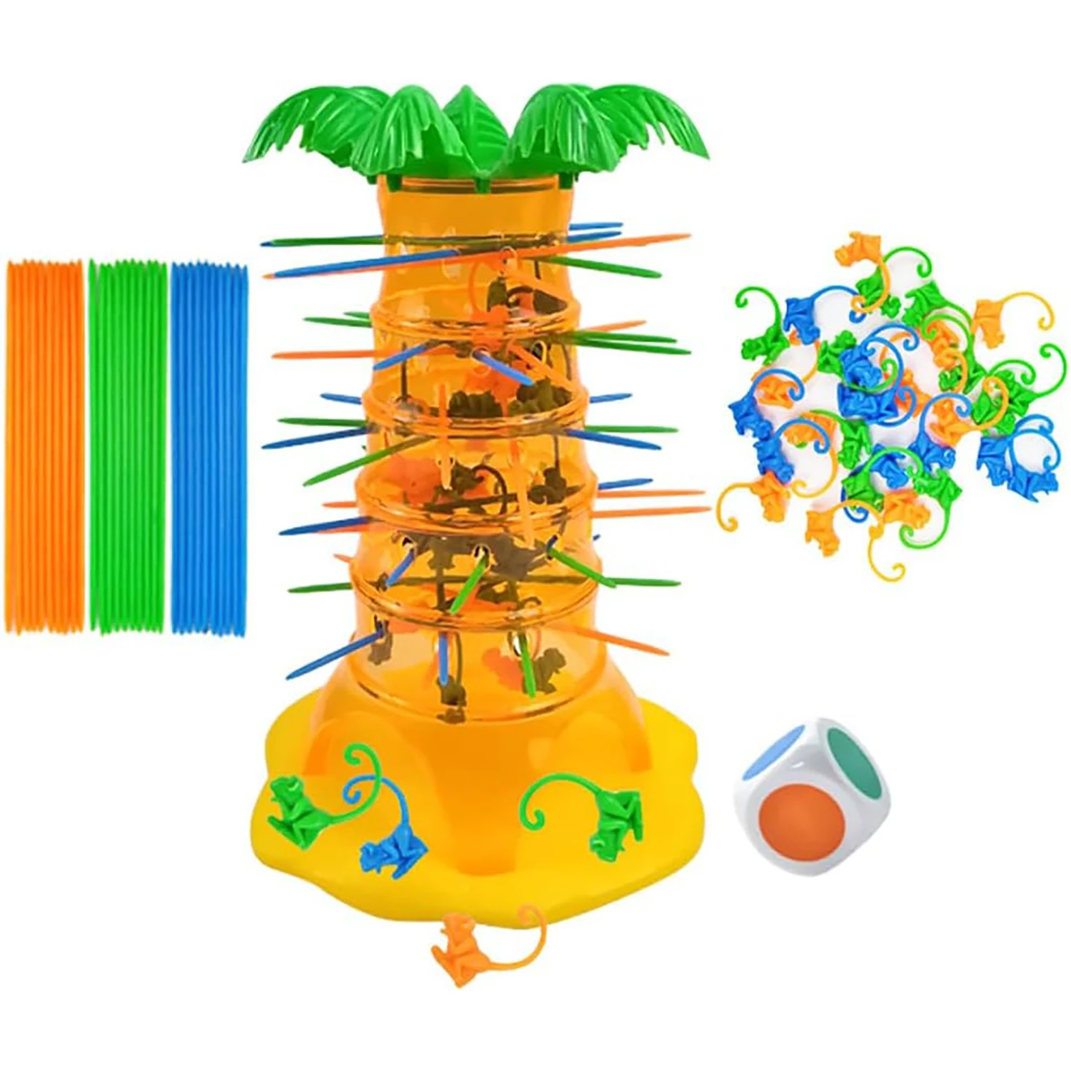 

Детская боевая обезьяна, скалолазание на дереве, обезьяна, падающая настольная игра, интерактивная игрушка-головоломка для родителей и детей