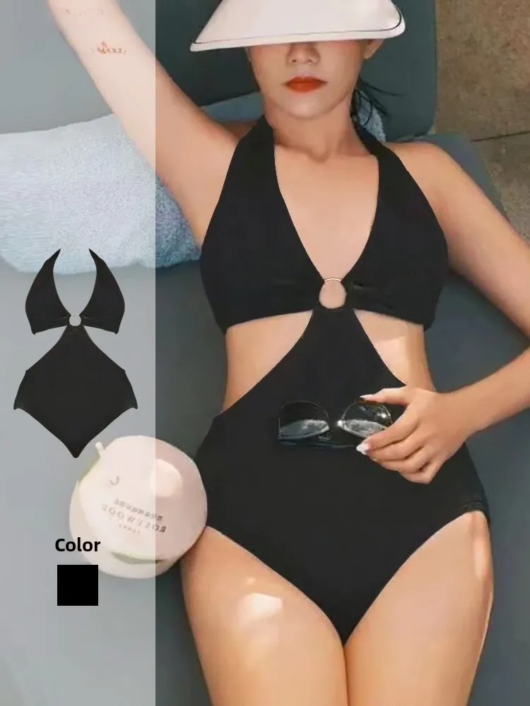 

Сексуальный слитный купальник с глубоким V-образным вырезом для термальных источников, женский, больших размеров, с эффектом утяжки, повседневный, с накидкой