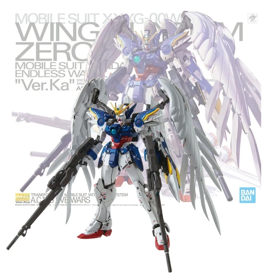 

Bandai Mg 1/100 Wing Zero Custom Ew Ver. Fallen Angel Ka Edition Gundam Plastic Model Mecha Warrior Figure Educational Toy
