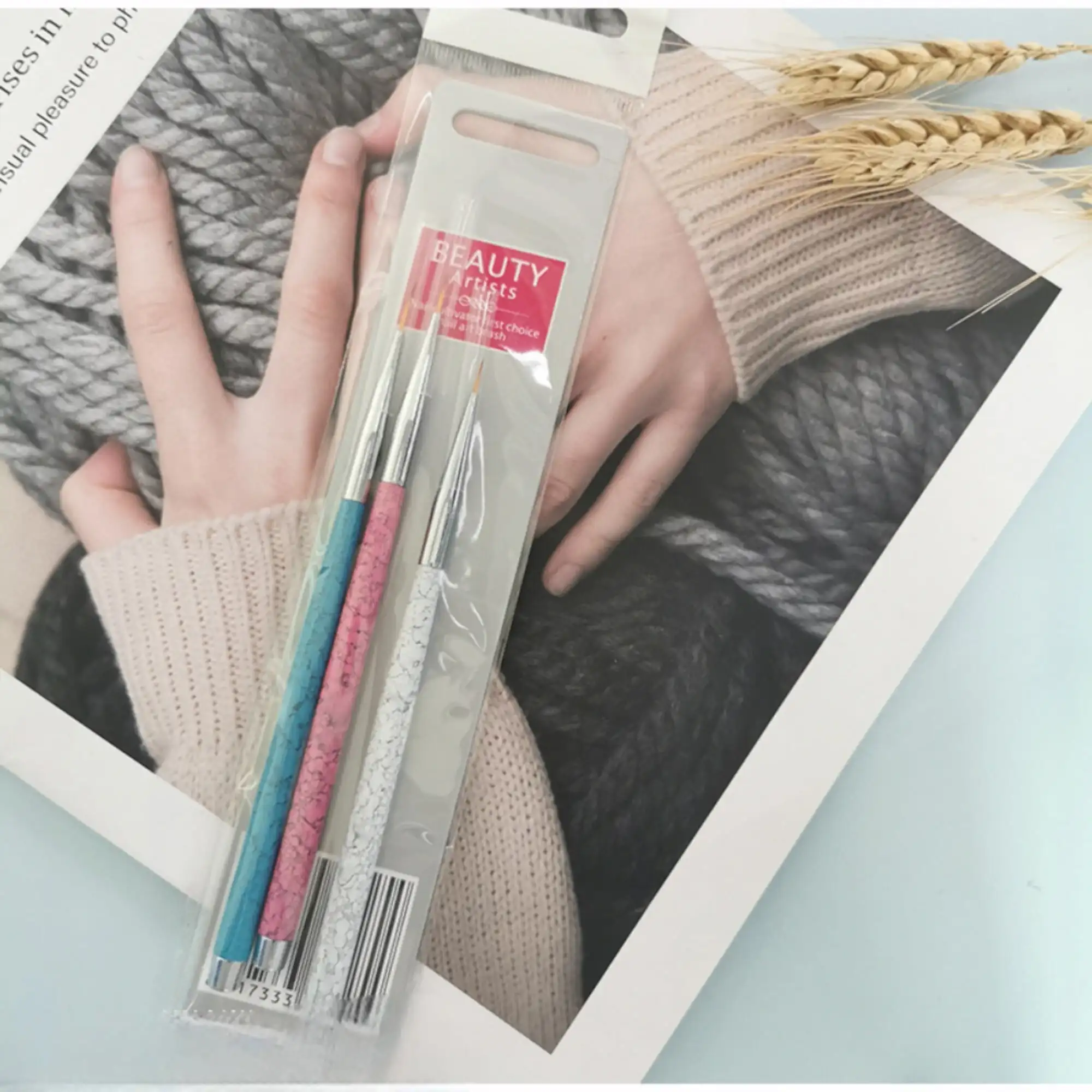 Nail line pen 3 pack color painting flower line pen suitable for beginners personal nail art image 2