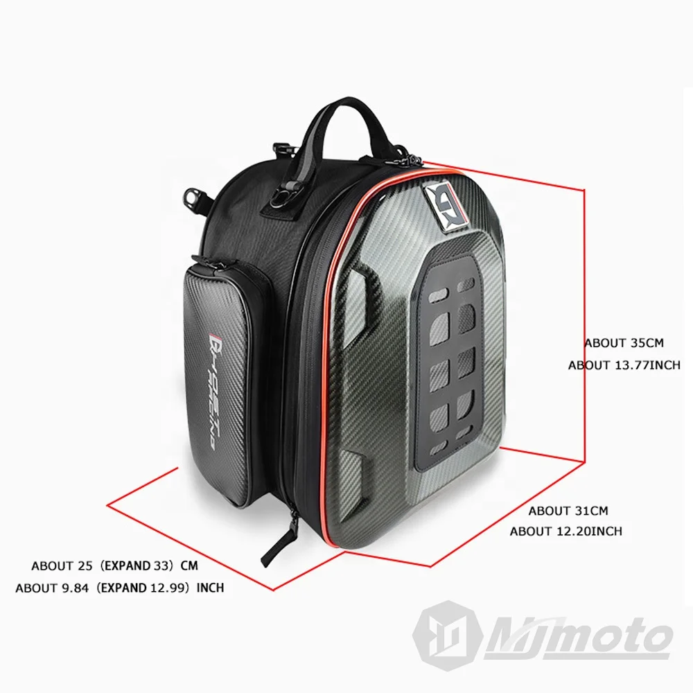 for Multifunctional Motorcycle Rear Seat Bag Motocross Helmet Storage Bags for LED Lights Waterproof Expand Capacity Backpack