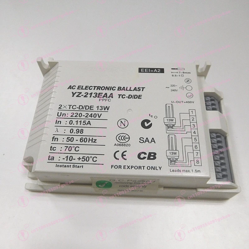 

3AAA Electronic Ballast YZ-213EAA TC-D/DE 1-to-2 13W