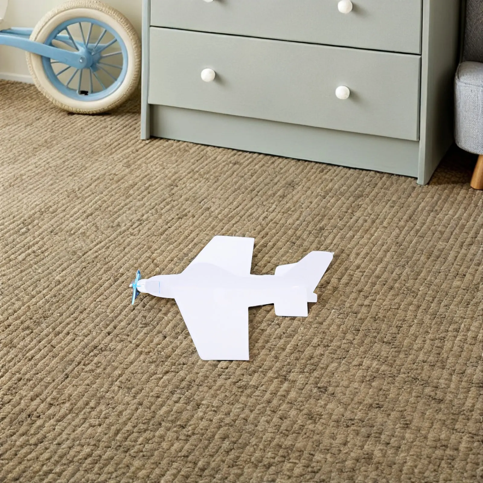 1Set DIY Blank Paintable Foam Glider Airplane Kit Creative Craft Stem Educational Flight Fun Indoor Outdoor Airplane