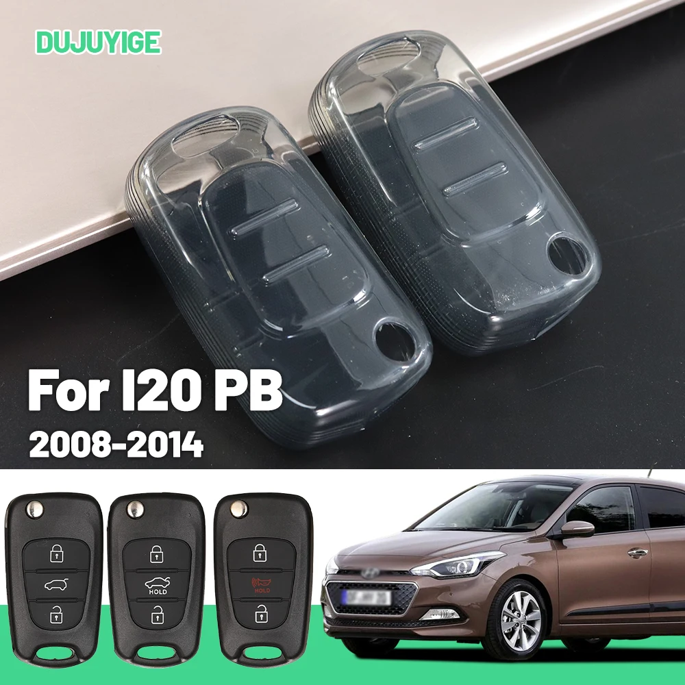 

Clear TPU Car Key Case For Hyundai I20 PB 2008-2014 Key Fob Cover Protector Shell Auto Accessories 2009 2010 2011 2012 2013
