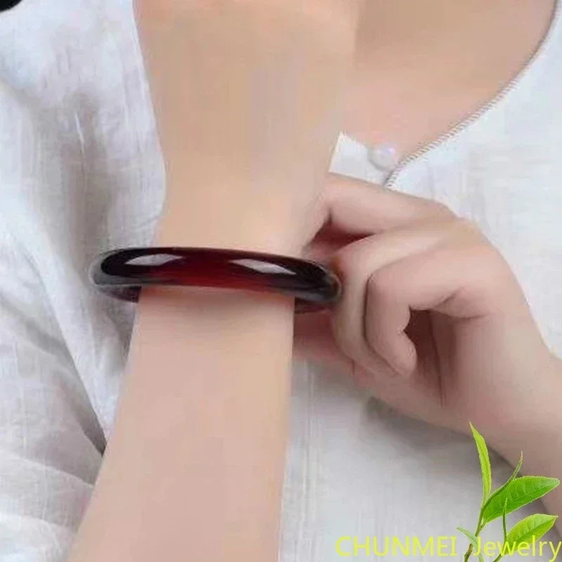 حقيقية الدم العنبر الطبيعي أساور النساء الرجال الاكسسوارات والمجوهرات معتمد البلطيق الأحمر العنبر الإسورة غرامة مجوهرات هدايا السيدات #3