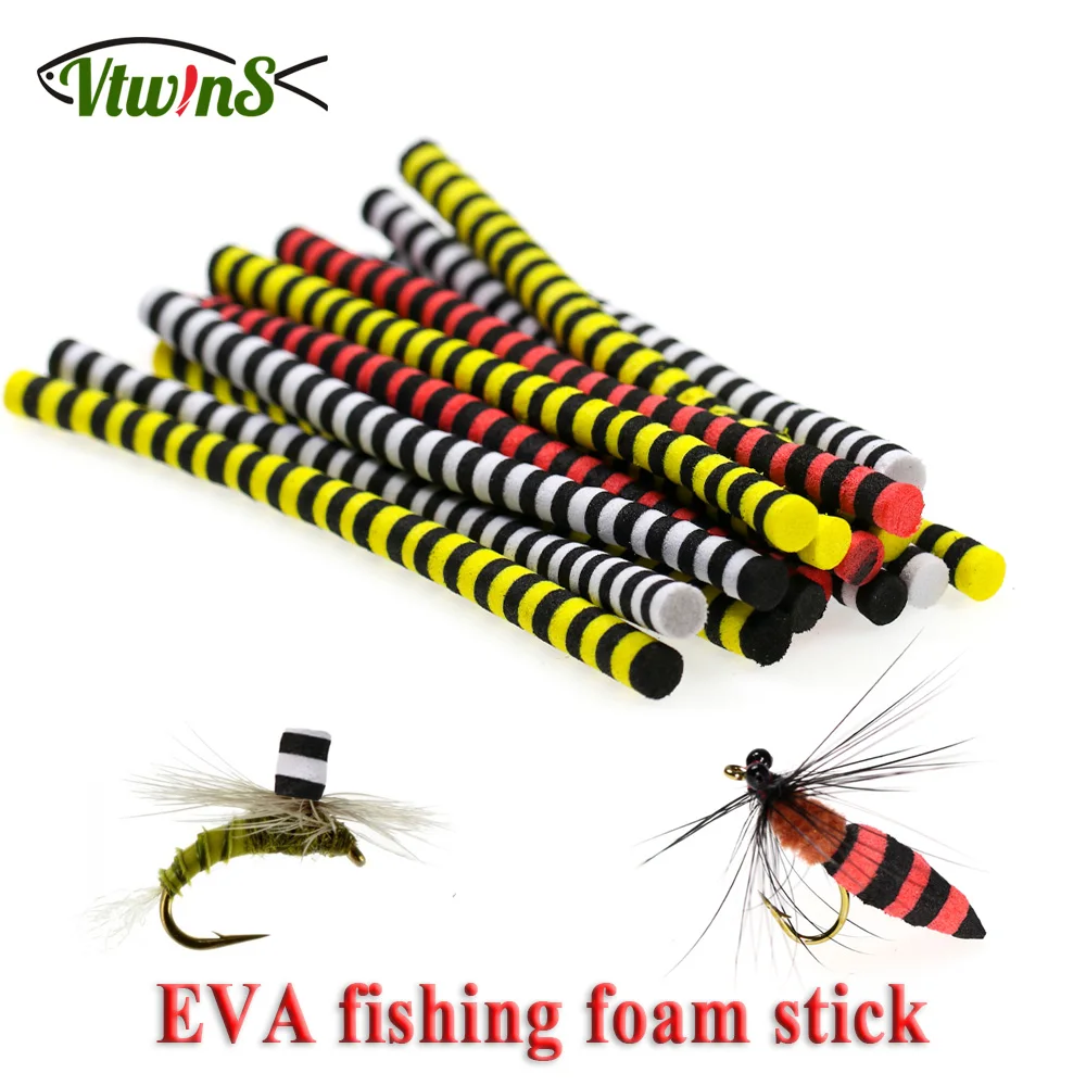 

Vtwins 5mm x 10cm Parachute Post Fishing Foam Stick Dry Fly Grass Hopper Fly Tying Foam Cylinders zig rig floating Material