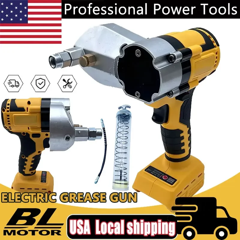 

Fit Dewalt Brushless Electric Grease Gun LED Electric Oil Injector Fat Machine Electric Grease Gun Tools For 18V Battery