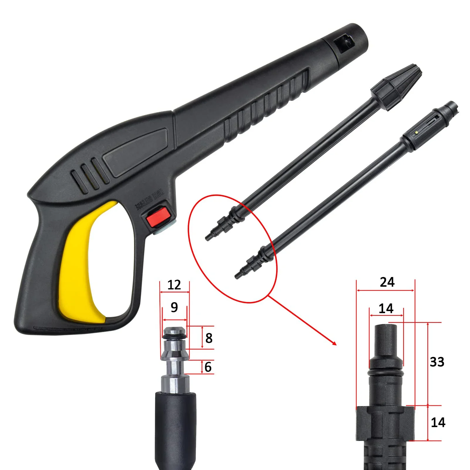 Myjka ciśnieniowa lanca dysza strumieniowa pistolet natryskowy dysza różdżki do Lavor Lavorwash Bauker Vax Craftsman Generac Oleo-Mac