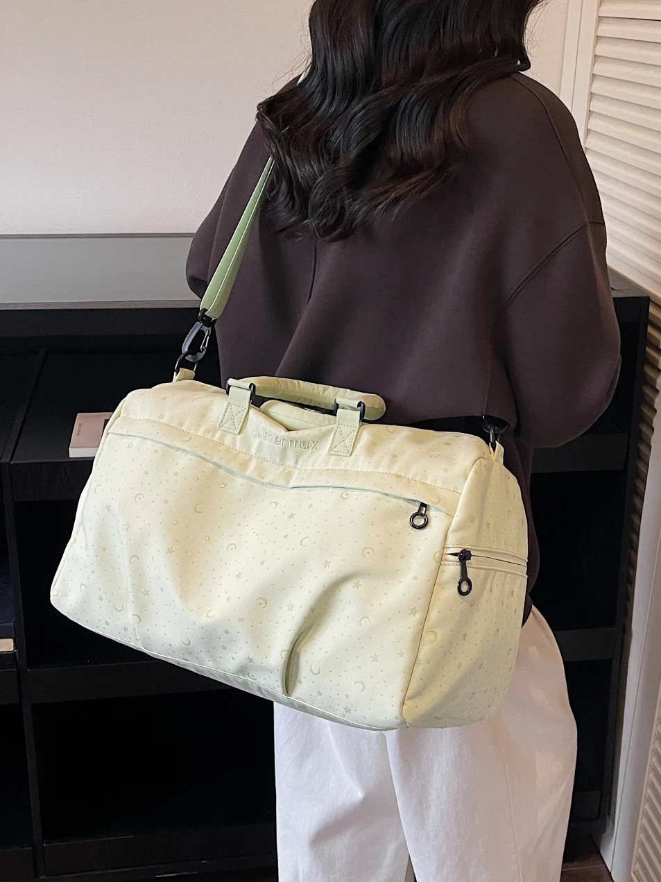 kangaroo-women's-large-capacity-sport-yoga-bag-wet-and-dry-separation-swimming-bag-with-independent-shoe-compartment-fashiona