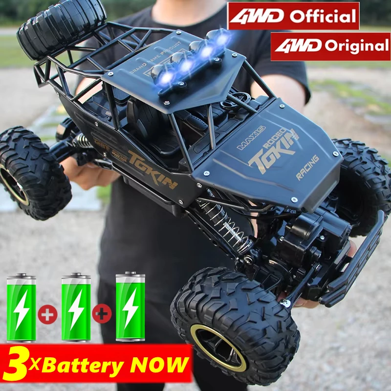 4WD RC Car Off Road 4x4 Remote Control Cars Radio Buggy Truck Racing Drift with Led Lights Toys Gift for Boys Girls Children Kid