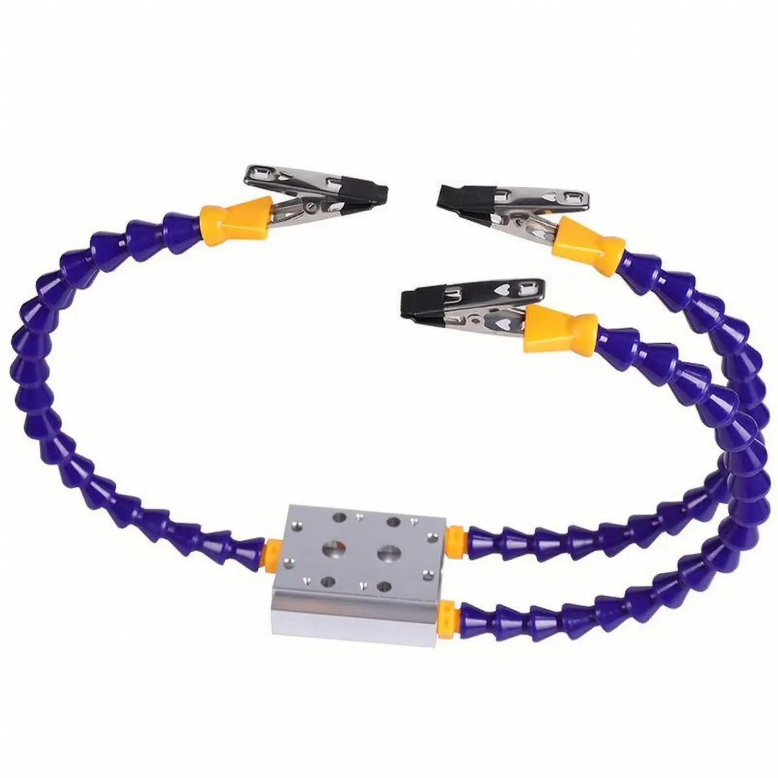Flexible Soldering Fixture Holder with Articulated Segments and Clamp Base for Model Making Projects
