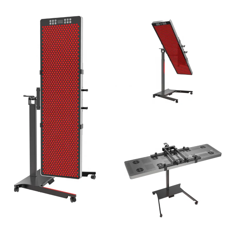 Multifunctional Adjustable Motorized Mobile Wheeled Stand LED Full Body Infrared Lamp Red Light Therapy Panel Physical Therapy