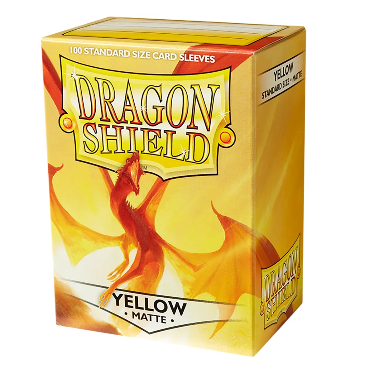 

100 шт./кор. матовые желтые рукава для карточек с щитом дракона, стандартный размер 66x91 мм