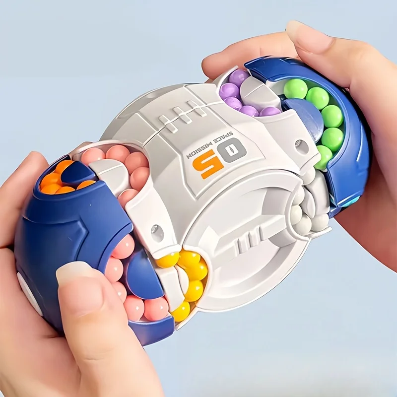 

Сложная 3D-игрушка-головоломка-куб с яркими бусинами - волшебная фасоль-гироскоп, вращающийся слайдер, идеально подходит для взрослых и подростков