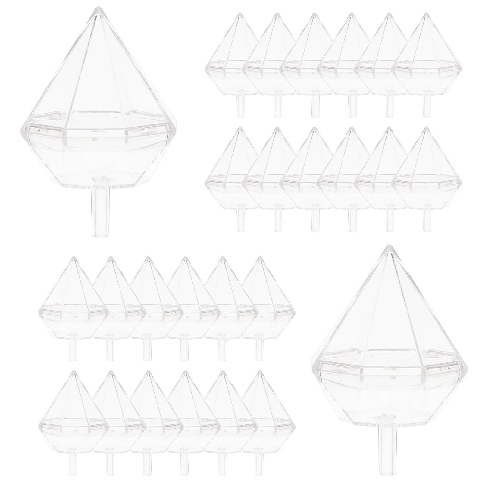 80 Uds. Soporte transparente para ramo de Chocolate, caja de dulces transparente, estuche de embalaje, suministros para fiesta de boda DIY, soporte para Chocolate