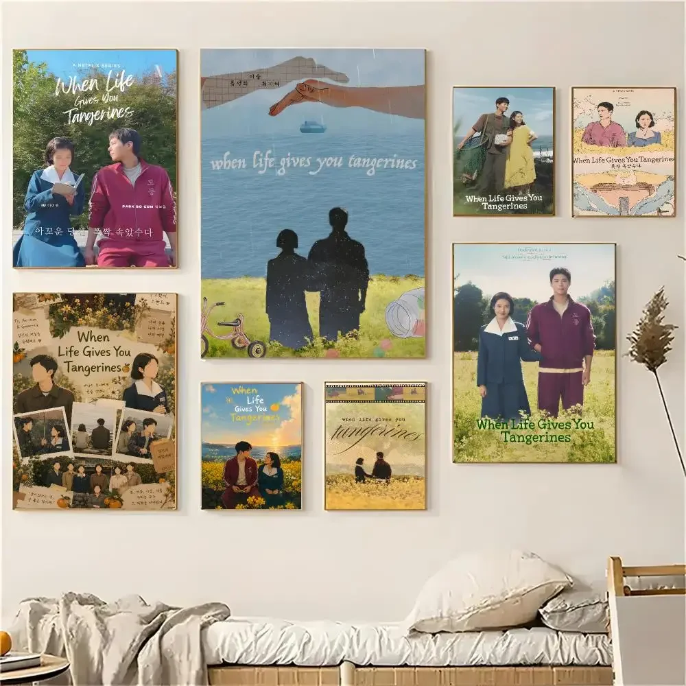 When Life Gives You Tangerines K‑Drama Warm Poster Selfadhesive Living Room Bedroom Party Decor Moisture-proof Fade-resistant HD