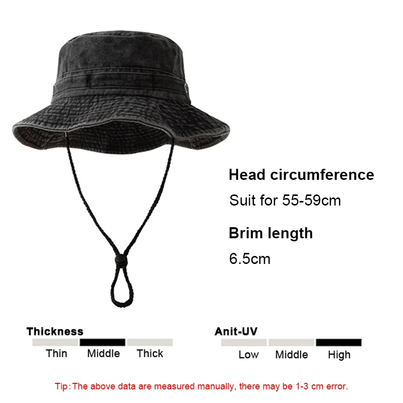 Fashion Women Men Solid Vintag Bucket Hat Panama Fisherman Cap Hat for Fishing Riding Climbing Picnic