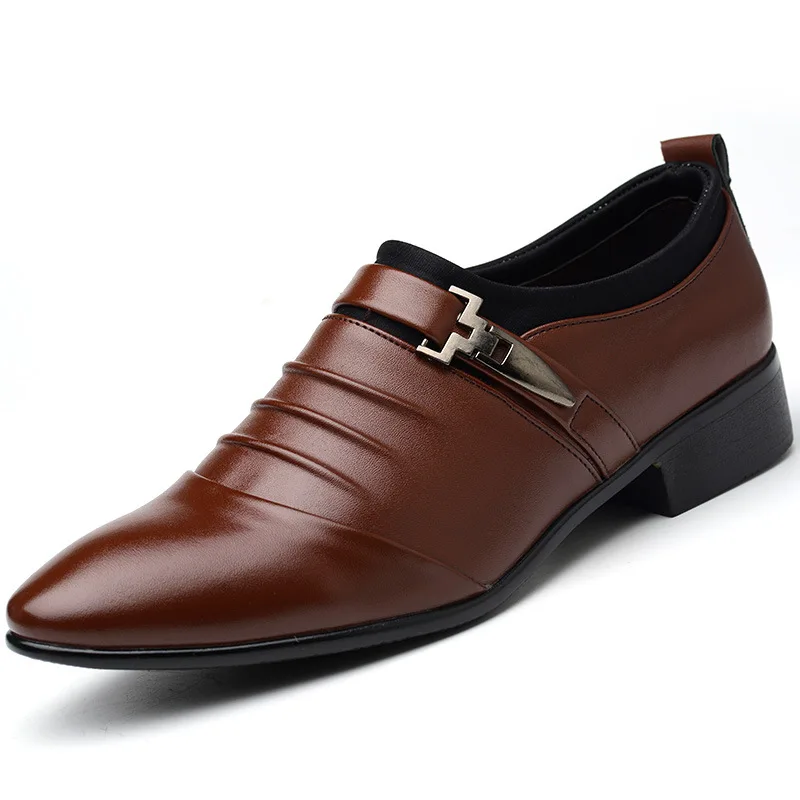 Zapatos Para zones bre-Chaussures en cuir pour hommes, chaussures provoqué de luxe, chaussures plates pour hommes, chaussures d'affaires italiennes, mocassins décontractés, 48