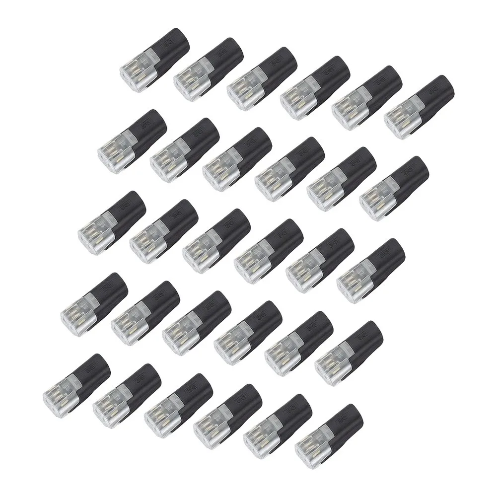 30pcs Solderless LED Wire Connectors for AWG18-AWG24 Solid Twisted Flexible Wires Quick Safe Easy Installation