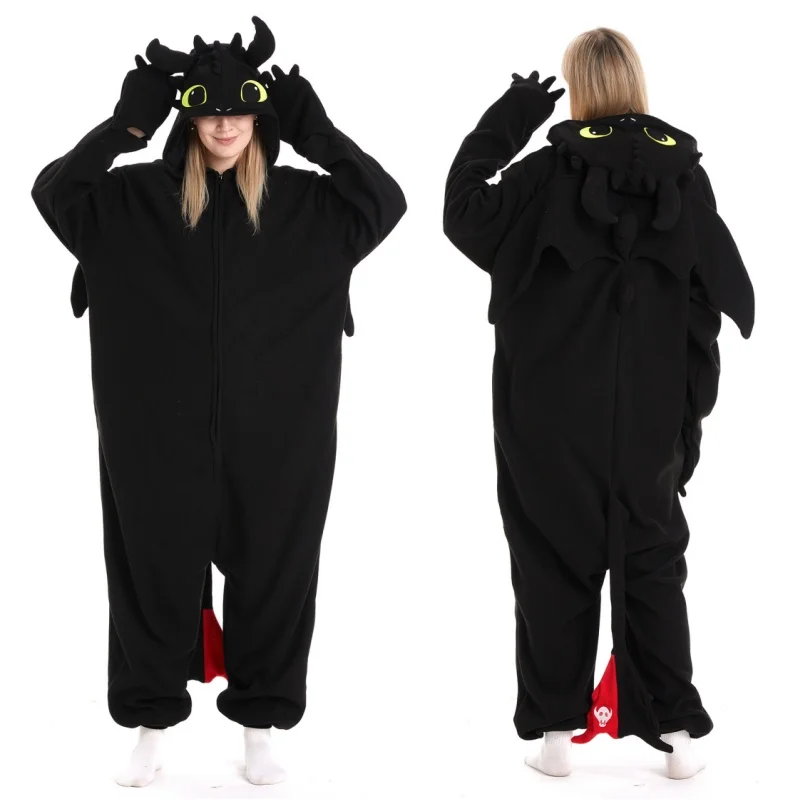 Toothless Dragon Onesie Pajamas for Adult Jumpsuit Animal Pijamas How to Train Pyjama Unisex Homewear Cosplay Party Costumes