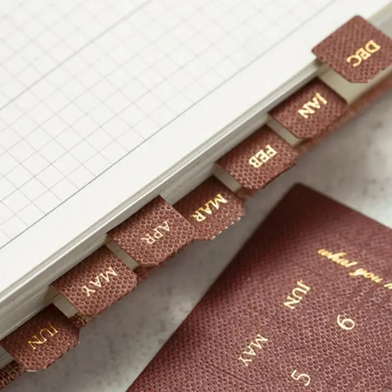 10 Blätterplaner monatliche Registerkarten der Kleberindex Tabs Monglebige Teilnehmer für Planer